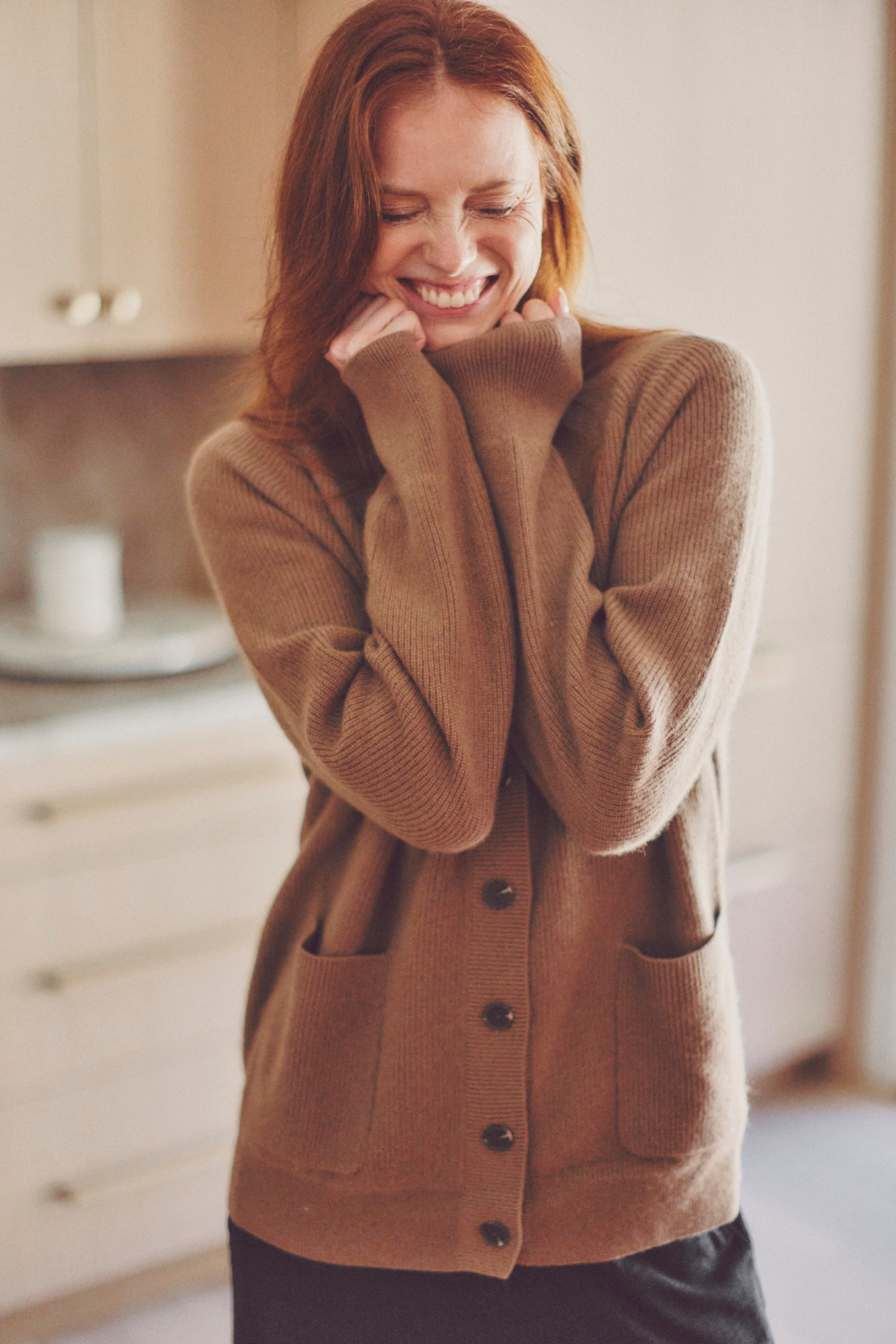 Jesse Ribbed Cashmere Cardigan