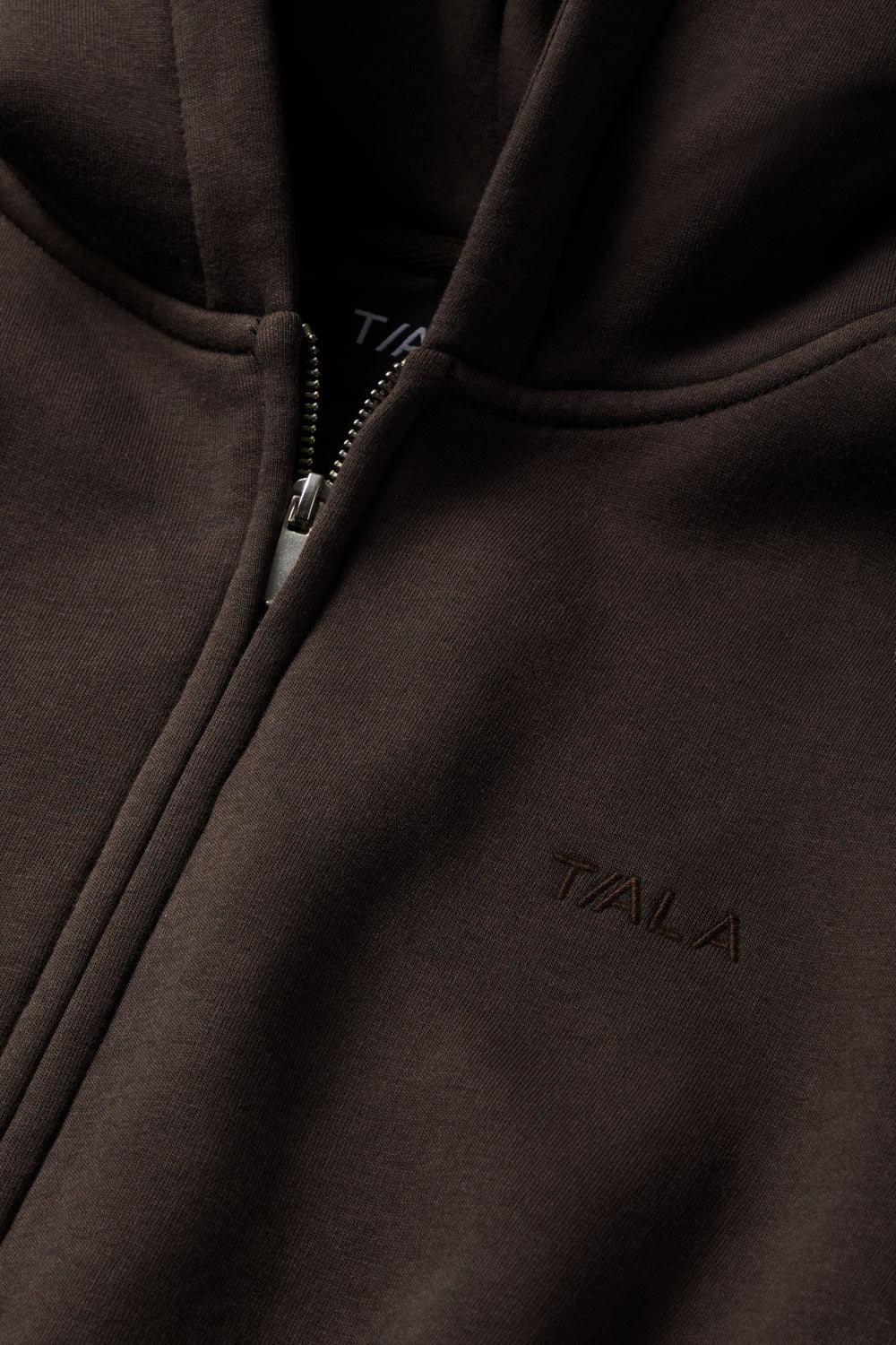 Cocoon Zip Through Hoodie - Americano