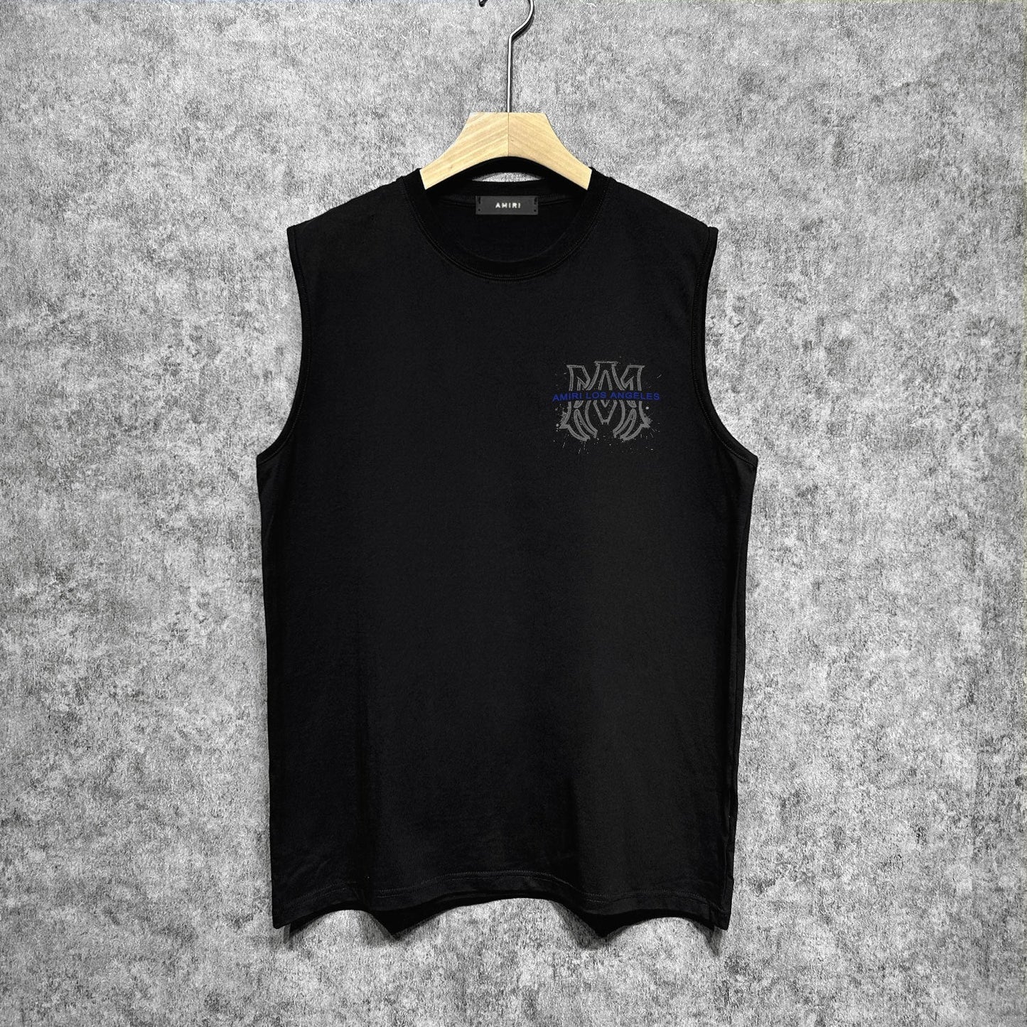 Amiri tank top splash ink large simple logo printing