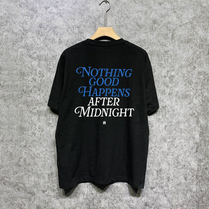 Amiri t shirts earth letter printing short sleeve
