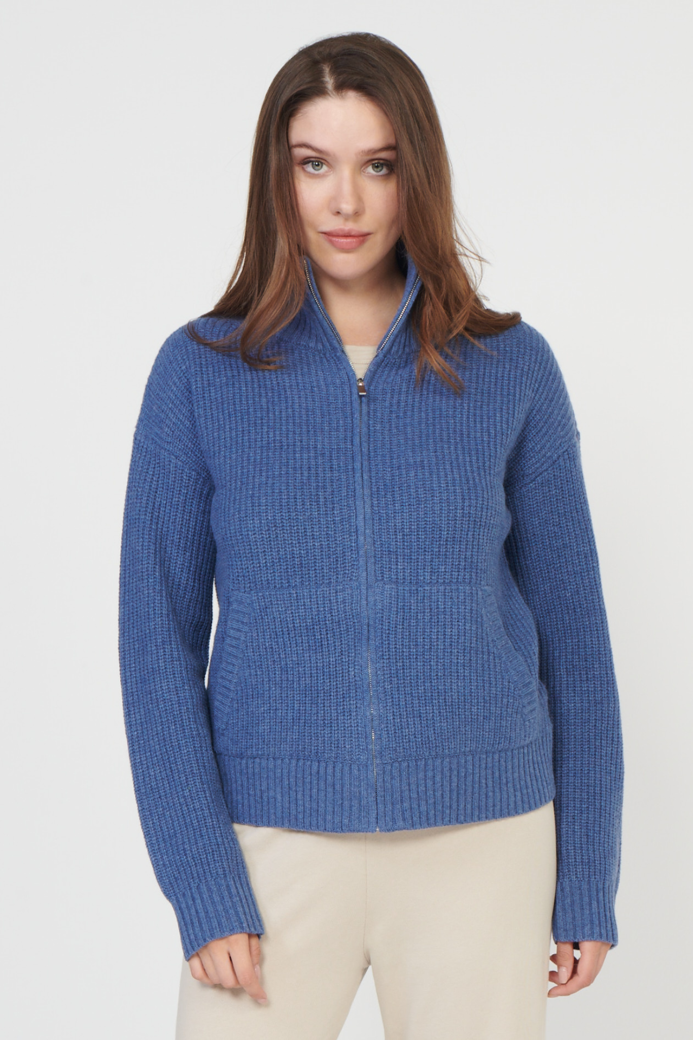 Oversized Bay Street Cashmere Zip Up