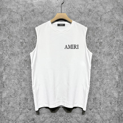 Amiri tank top leaf printing