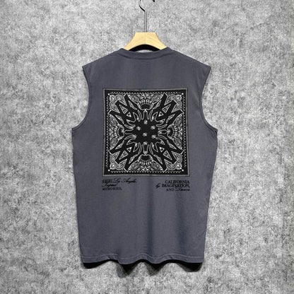 Amiri tank top simple logo square scarf printing