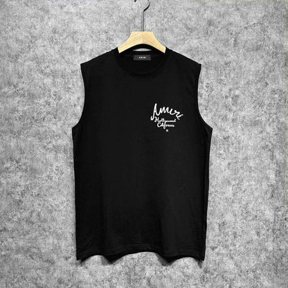 Amiri tank top california hollywood letterprinting