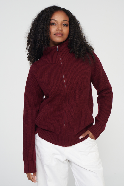 Oversized Bay Street Cashmere Zip Up