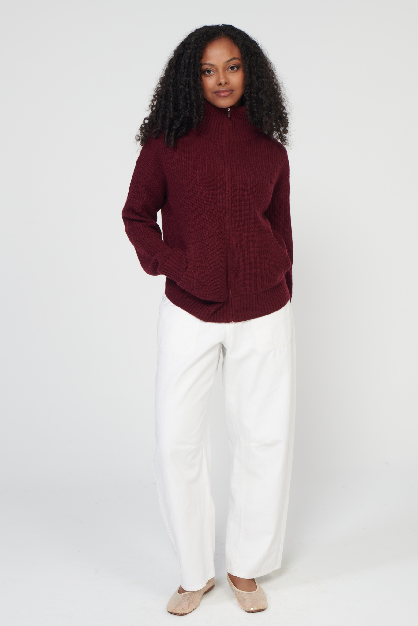 Oversized Bay Street Cashmere Zip Up
