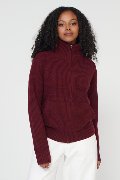Oversized Bay Street Cashmere Zip Up