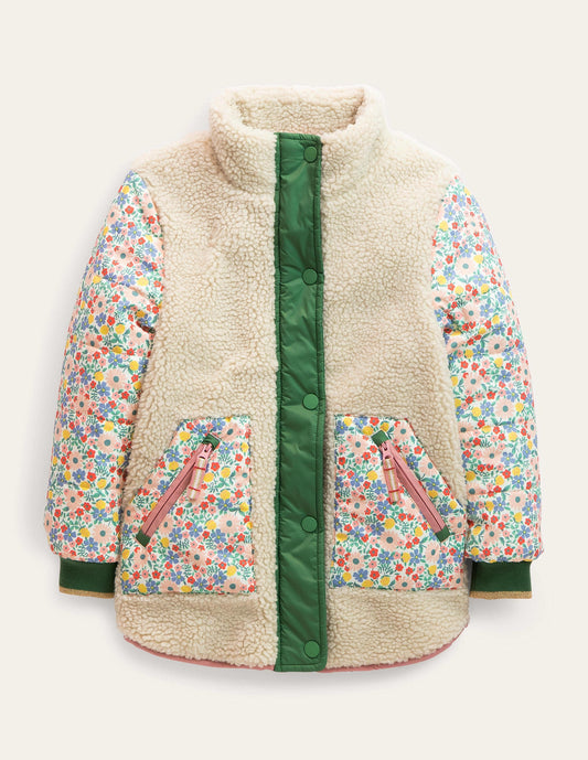 Borg Mix Coat-Vanilla Pod Floral