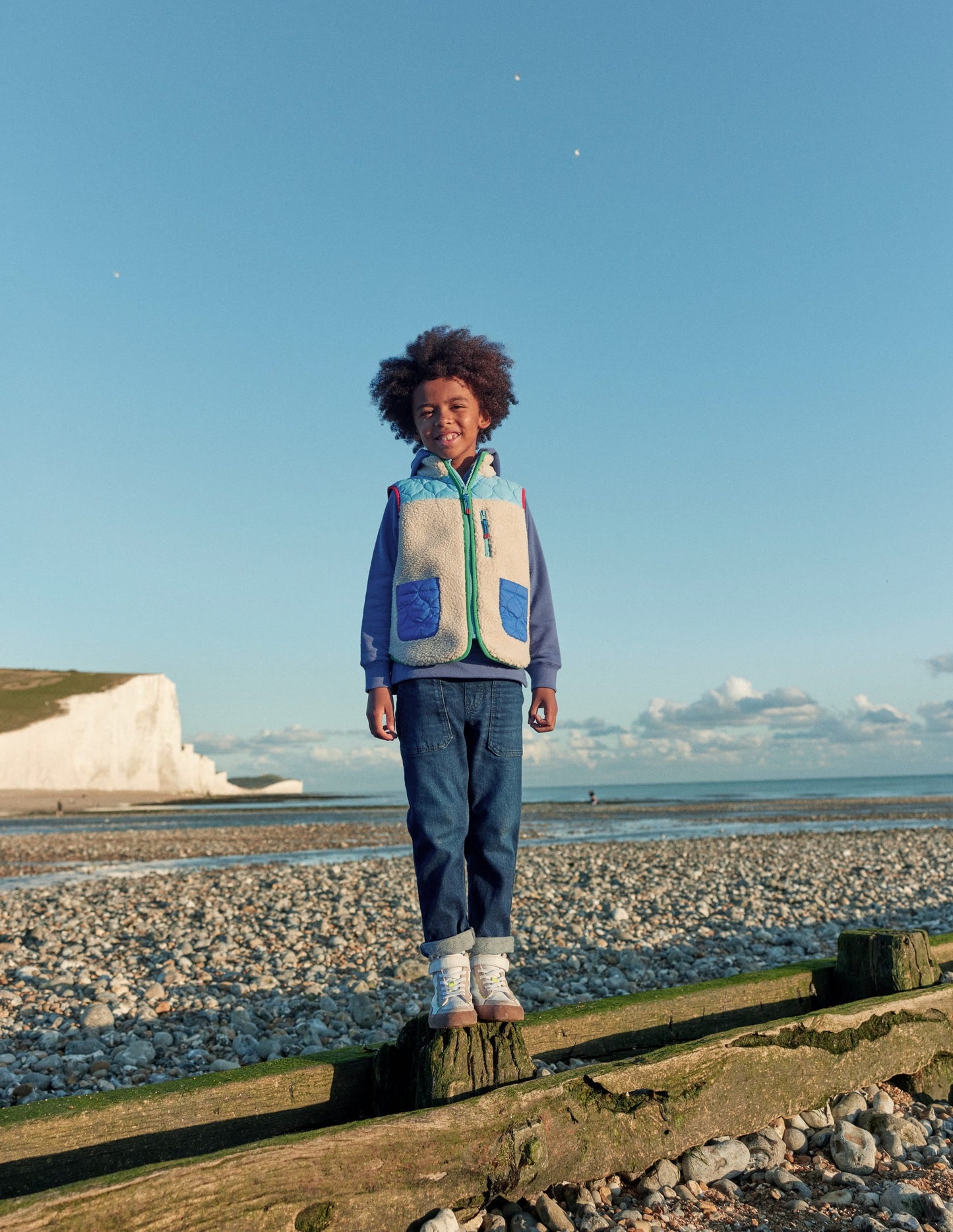 Borg Mix Gilet-Natural Borg