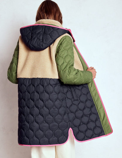 Borg Mix Coat-Multi Borg