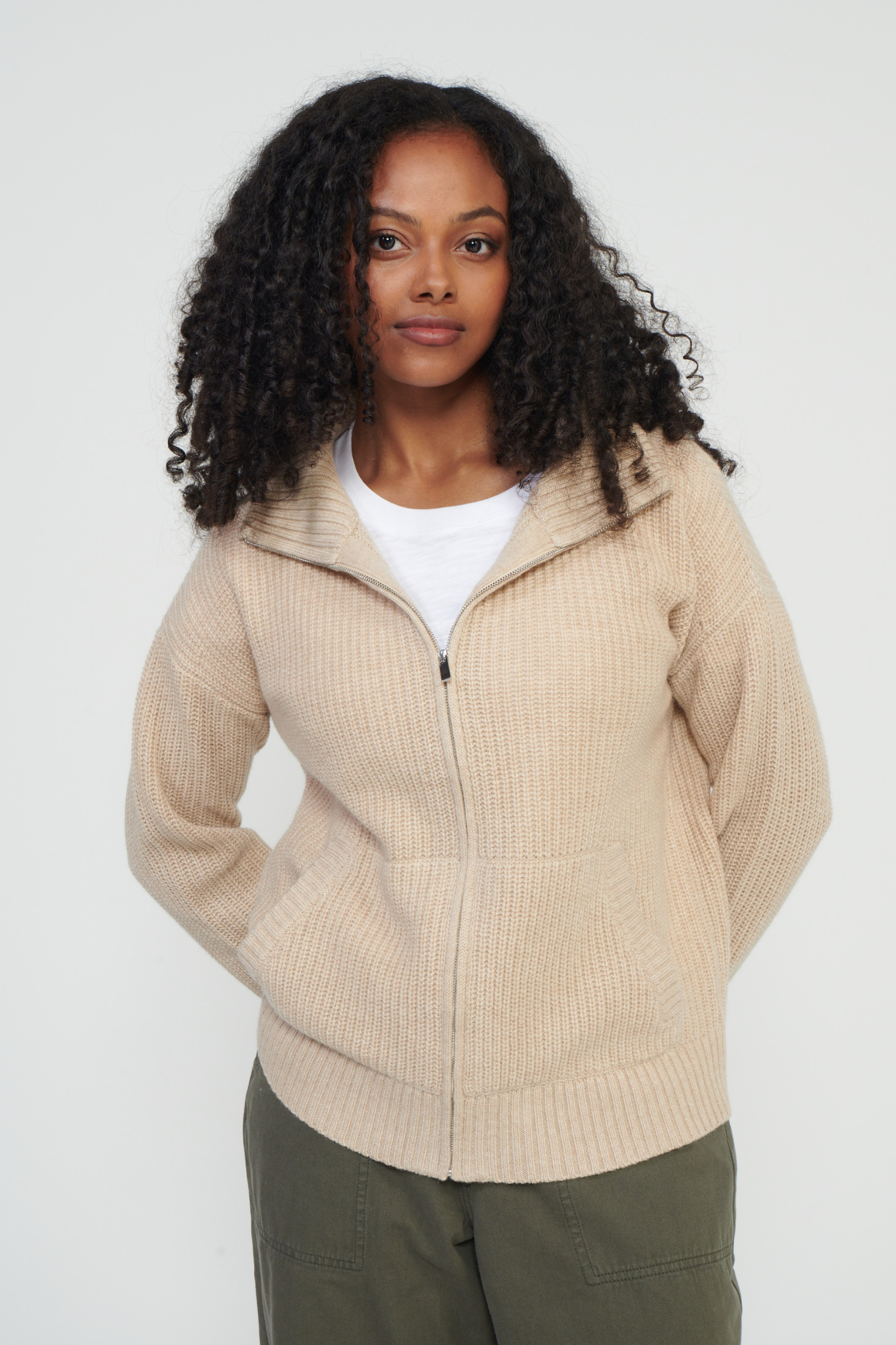 Oversized Bay Street Cashmere Zip Up