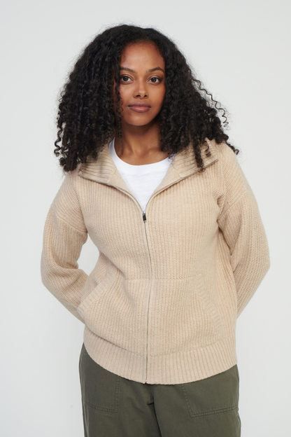 Oversized Bay Street Cashmere Zip Up
