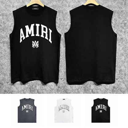 Amiri tank top spider projection printing