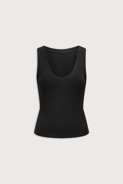 365 Sculpting Lounge Reversible Tank - Shadow Black