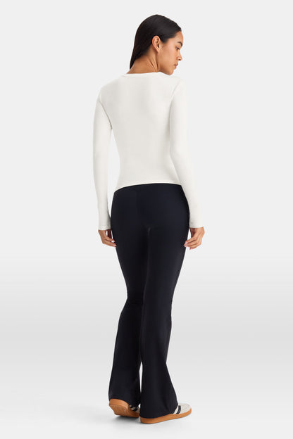 365 Core Cotton Long Sleeve T-Shirt - Ivory