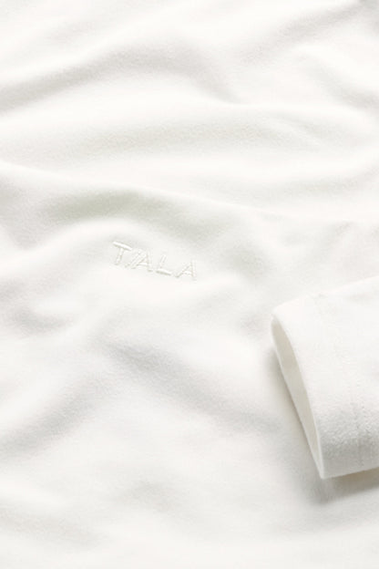 365 Square Neck Long Sleeve Top - Coconut Milk