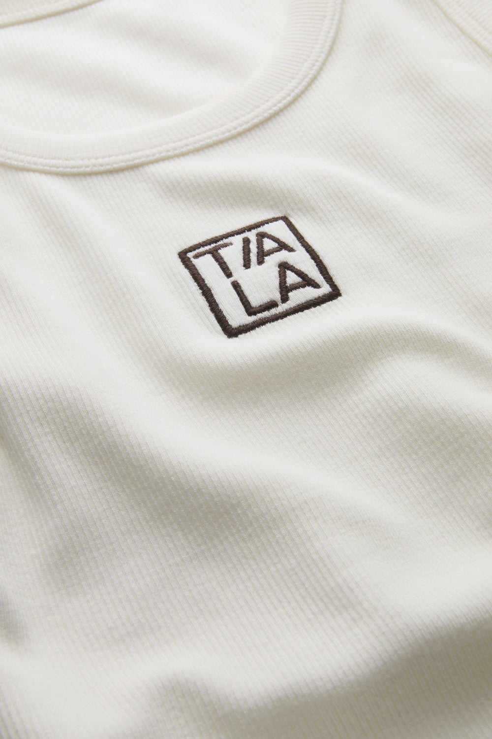 365 Sculpting Lounge Longline Logo Racer Vest - Coconut Milk