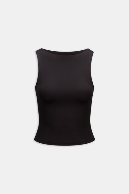 365 Boat Neck Tank - Shadow Black