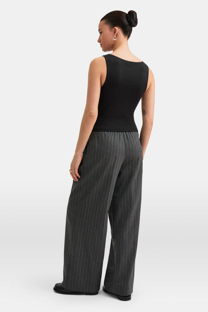 365 Boat Neck Tank - Shadow Black