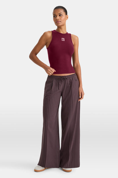 365 Rib Logo Racer Vest - Port Red