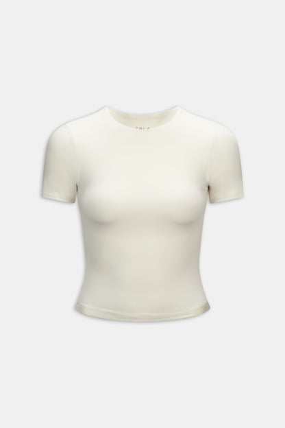 365 Crew Neck Short Sleeve T-Shirt - Vanilla
