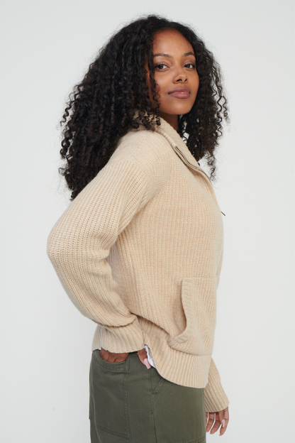 Oversized Bay Street Cashmere Zip Up