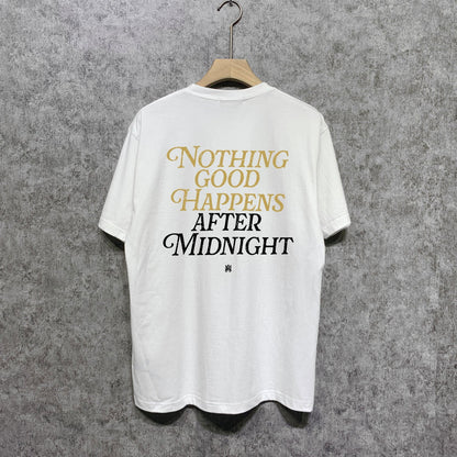 Amiri t shirts earth letter printing short sleeve