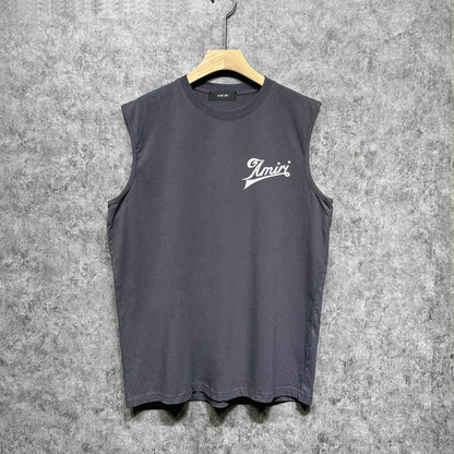 Amiri tank top slanted letter printing