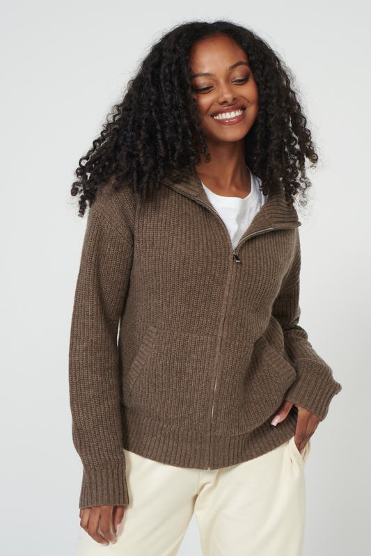 Oversized Bay Street Cashmere Zip Up