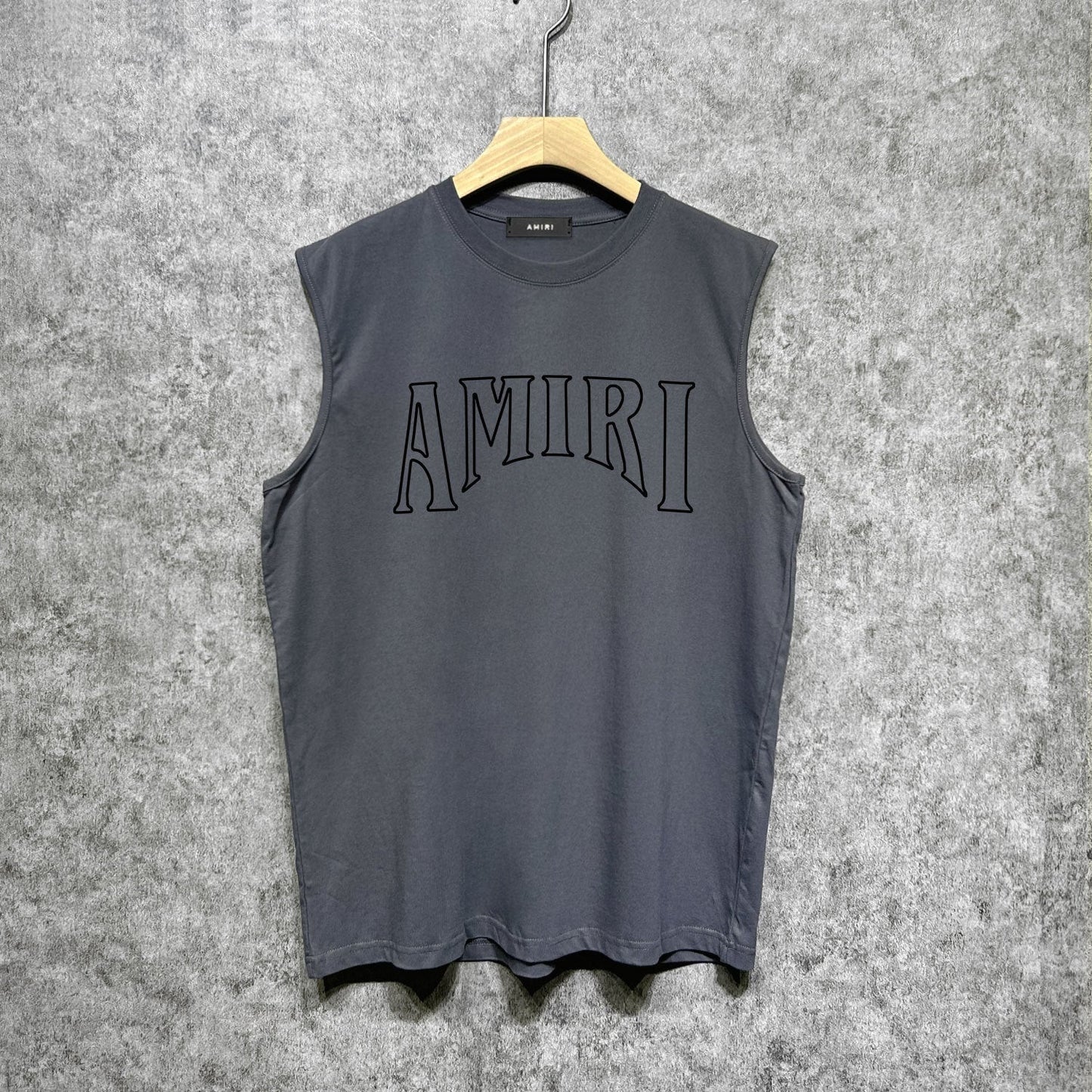 Amiri tank top cut out sun portrait printing