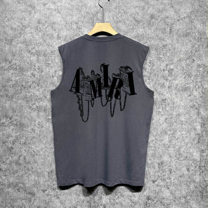 Amiri tank top chain letter printing