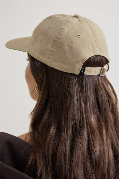 TALA Square Embroidered Logo Cap - Truffle