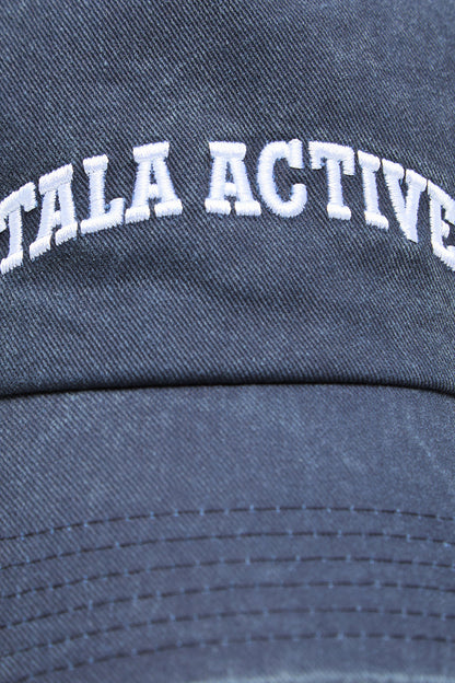 TALA Active Embroidered Cap - Washed Denim