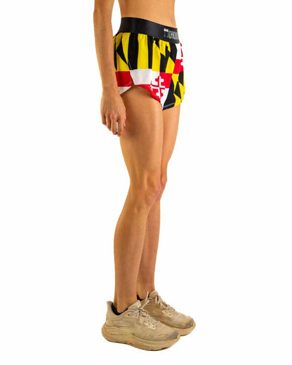 Women's Maryland Flag 1.5" Split Shorts