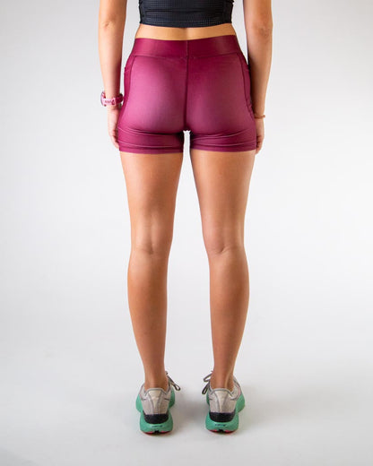 Women's Maroon 3" Compression Shorts