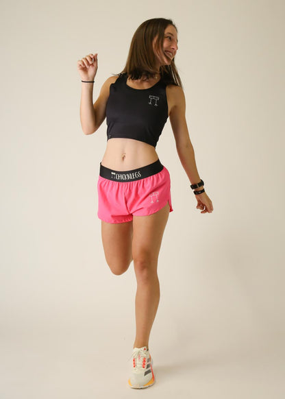 Women's Neon Pink 1.5" Split Shorts
