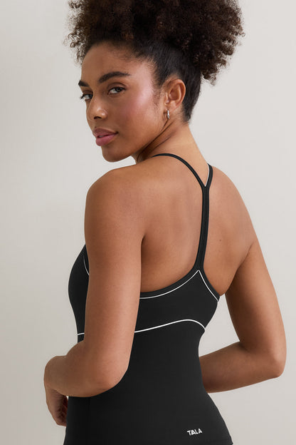 DayFlex Contrast Sweetheart Vest - Shadow Black