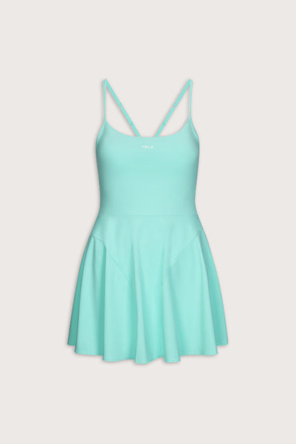 DayFlex Strappy Back Active Dress - Aqua Blue