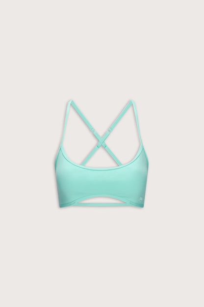 DayFlex Strappy Back Sports Bra - Aqua Blue