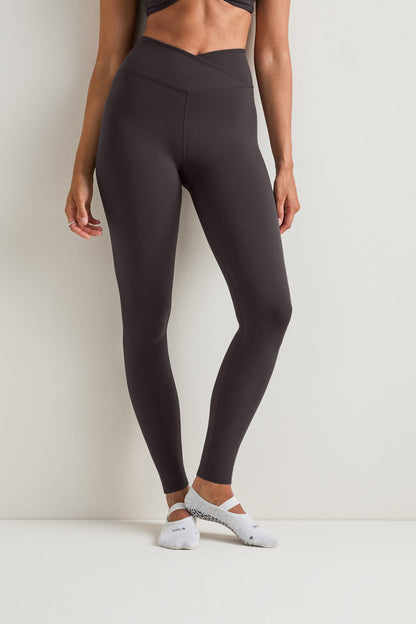 DayFlex Wrap High Waisted Legging - Cool Espresso
