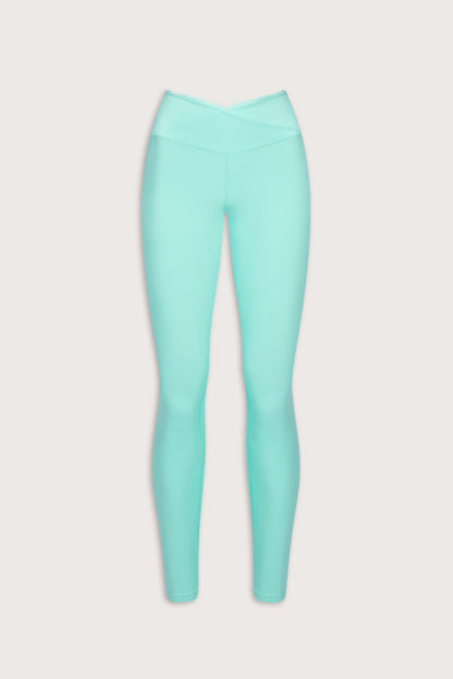 DayFlex Wrap High Waisted Legging - Aqua Blue