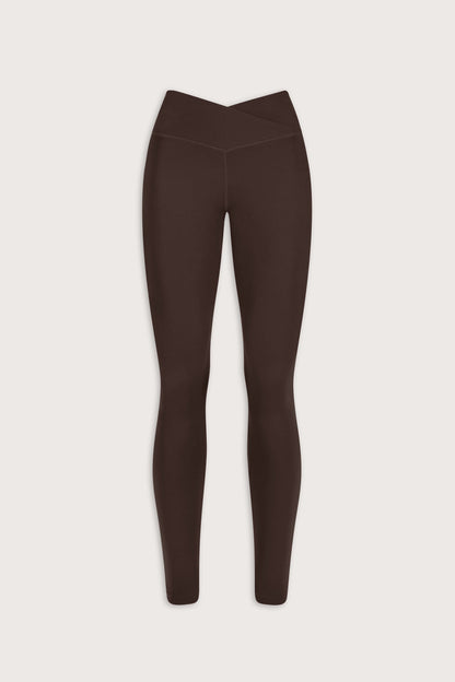 DayFlex Wrap High Waisted Legging - Chestnut Brown