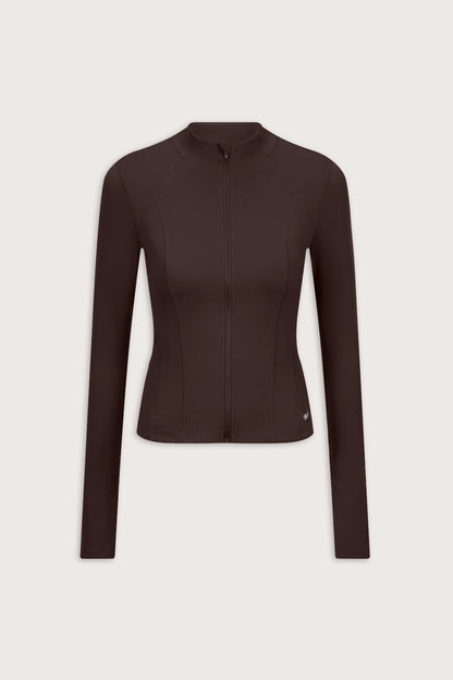 DayFlex Zip Through Sports Jacket - Chestnut Brown