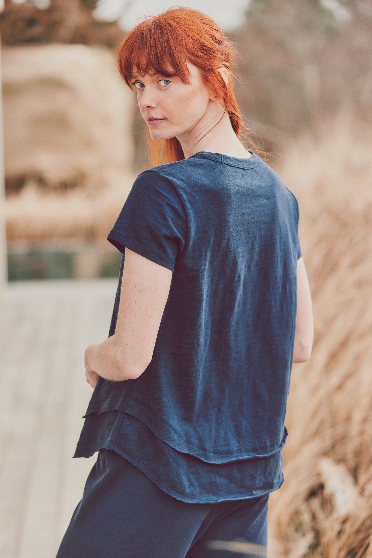 Daisy Ruffle Bottom Tee
