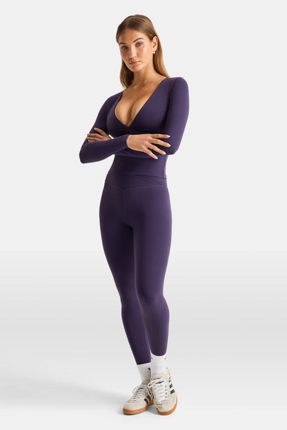 DayFlex V Neck Top - Purple Dusk