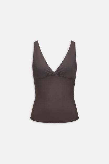 DayFlex V Neck Vest - Mocha Brown
