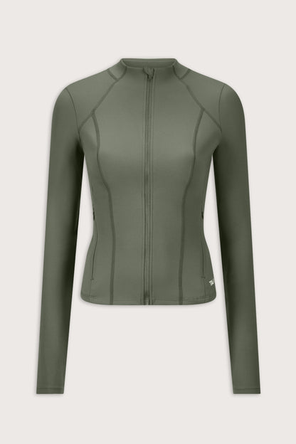 DayFlex Zip Through Sports Jacket - Light Moss