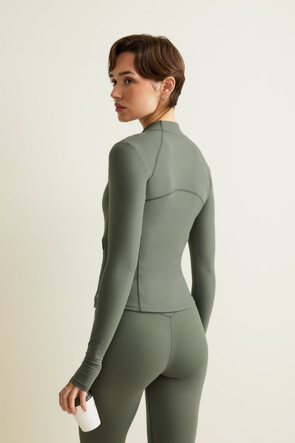 DayFlex Zip Through Sports Jacket - Light Moss