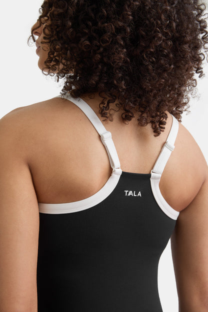 DayFlex Built-In Support Bandeau Vest - Shadow Black