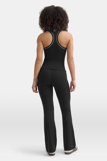 DayFlex Built-In Support V Neck Racer Vest - Shadow Black